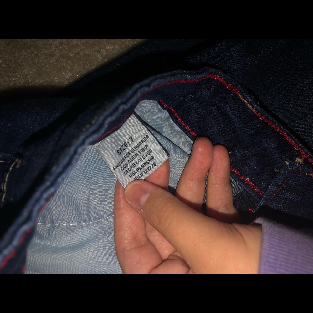 ripped blue jeans